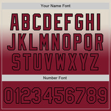 Charger l'image dans la galerie, Custom Cream Crimson-Black Authentic Fade Fashion Baseball Jersey