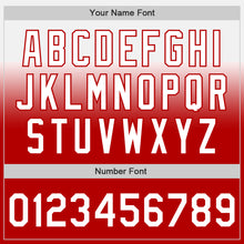 Charger l'image dans la galerie, Custom White Red Authentic Fade Fashion Baseball Jersey