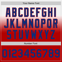 Charger l'image dans la galerie, Custom White Royal-Red Authentic Fade Fashion Baseball Jersey