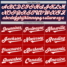 Charger l'image dans la galerie, Custom Navy White-Red Authentic Fade Fashion Baseball Jersey