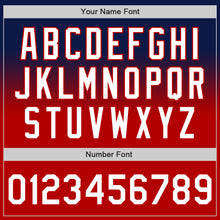 Charger l'image dans la galerie, Custom Navy White-Red Authentic Fade Fashion Baseball Jersey