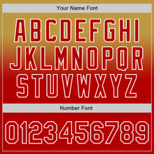 Charger l'image dans la galerie, Custom Old Gold Red-White Authentic Fade Fashion Baseball Jersey