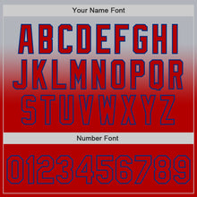 Загрузить изображение в средство просмотра галереи, Custom Gray Red-Royal Authentic Fade Fashion Baseball Jersey