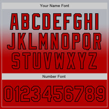 Laden Sie das Bild in den Galerie-Viewer, Custom Gray Red-Black Authentic Fade Fashion Baseball Jersey