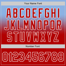 Загрузить изображение в средство просмотра галереи, Custom Light Blue Red-White Authentic Fade Fashion Baseball Jersey