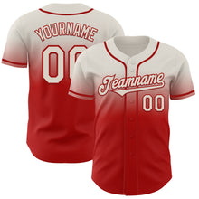 Загрузить изображение в средство просмотра галереи, Custom Cream Red Authentic Fade Fashion Baseball Jersey