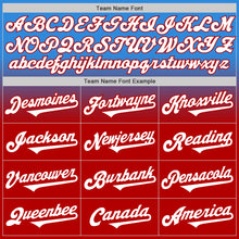 Загрузить изображение в средство просмотра галереи, Custom Electric Blue White-Red Authentic Fade Fashion Baseball Jersey