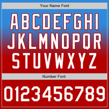 Загрузить изображение в средство просмотра галереи, Custom Electric Blue White-Red Authentic Fade Fashion Baseball Jersey