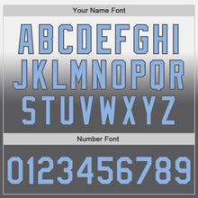 Загрузить изображение в средство просмотра галереи, Custom White Light Blue-Steel Gray Authentic Fade Fashion Baseball Jersey