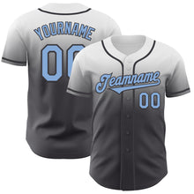 Загрузить изображение в средство просмотра галереи, Custom White Light Blue-Steel Gray Authentic Fade Fashion Baseball Jersey
