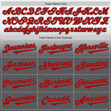 Загрузить изображение в средство просмотра галереи, Custom White Red-Steel Gray Authentic Fade Fashion Baseball Jersey