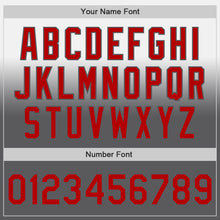 Загрузить изображение в средство просмотра галереи, Custom White Red-Steel Gray Authentic Fade Fashion Baseball Jersey