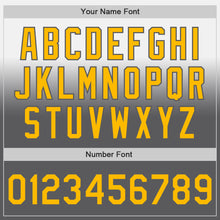 Загрузить изображение в средство просмотра галереи, Custom White Gold-Steel Gray Authentic Fade Fashion Baseball Jersey