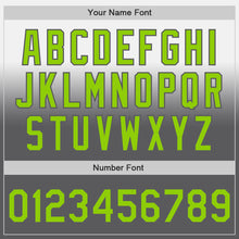 Charger l'image dans la galerie, Custom White Neon Green-Steel Gray Authentic Fade Fashion Baseball Jersey