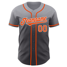 Загрузить изображение в средство просмотра галереи, Custom Gray Orange Steel Gray-White Authentic Fade Fashion Baseball Jersey