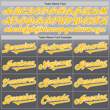 Загрузить изображение в средство просмотра галереи, Custom Gray Gold Steel Gray-White Authentic Fade Fashion Baseball Jersey
