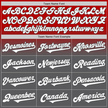 Загрузить изображение в средство просмотра галереи, Custom Red White-Steel Gray Authentic Fade Fashion Baseball Jersey