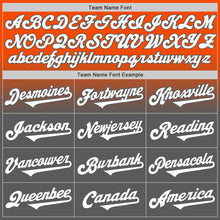 Загрузить изображение в средство просмотра галереи, Custom Orange White-Steel Gray Authentic Fade Fashion Baseball Jersey