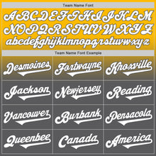 Загрузить изображение в средство просмотра галереи, Custom Gold White-Steel Gray Authentic Fade Fashion Baseball Jersey