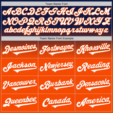 Загрузить изображение в средство просмотра галереи, Custom Navy White-Orange Authentic Fade Fashion Baseball Jersey