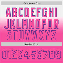 Charger l'image dans la galerie, Custom White Pink-Purple Authentic Fade Fashion Baseball Jersey