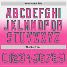 Charger l'image dans la galerie, Custom White Pink-Kelly Green Authentic Fade Fashion Baseball Jersey