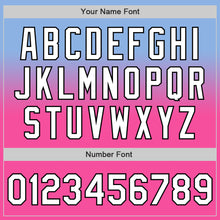 Charger l'image dans la galerie, Custom Light Blue White Pink-Black Authentic Fade Fashion Baseball Jersey