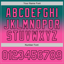 Laden Sie das Bild in den Galerie-Viewer, Custom Teal Pink-Black Authentic Fade Fashion Baseball Jersey