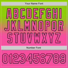 Charger l'image dans la galerie, Custom Neon Green Pink-Black Authentic Fade Fashion Baseball Jersey