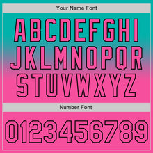 Laden Sie das Bild in den Galerie-Viewer, Custom Aqua Pink-Black Authentic Fade Fashion Baseball Jersey