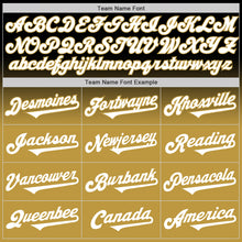 Laden Sie das Bild in den Galerie-Viewer, Custom Black White-Old Gold Authentic Fade Fashion Baseball Jersey