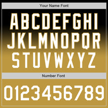 Laden Sie das Bild in den Galerie-Viewer, Custom Black White-Old Gold Authentic Fade Fashion Baseball Jersey