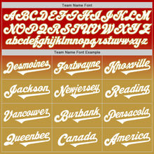 Charger l'image dans la galerie, Custom Red White-Old Gold Authentic Fade Fashion Baseball Jersey