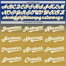 Загрузить изображение в средство просмотра галереи, Custom Royal White-Old Gold Authentic Fade Fashion Baseball Jersey