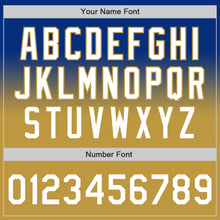 Загрузить изображение в средство просмотра галереи, Custom Royal White-Old Gold Authentic Fade Fashion Baseball Jersey