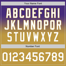 Загрузить изображение в средство просмотра галереи, Custom Purple White-Old Gold Authentic Fade Fashion Baseball Jersey