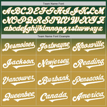 Charger l'image dans la galerie, Custom Green White-Old Gold Authentic Fade Fashion Baseball Jersey