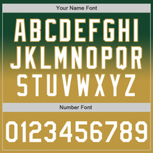 Charger l'image dans la galerie, Custom Green White-Old Gold Authentic Fade Fashion Baseball Jersey