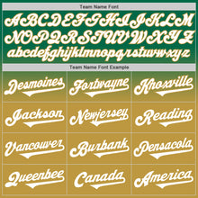 Charger l'image dans la galerie, Custom Kelly Green White-Old Gold Authentic Fade Fashion Baseball Jersey