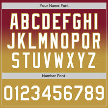 Charger l'image dans la galerie, Custom Crimson White-Old Gold Authentic Fade Fashion Baseball Jersey