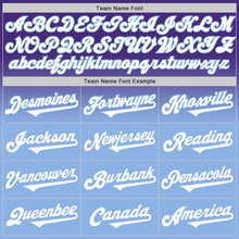 Загрузить изображение в средство просмотра галереи, Custom Purple White-Light Blue Authentic Fade Fashion Baseball Jersey