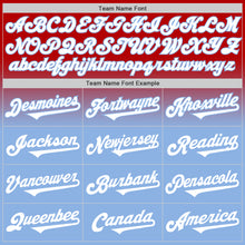 Laden Sie das Bild in den Galerie-Viewer, Custom Red White-Light Blue Authentic Fade Fashion Baseball Jersey