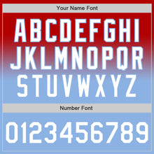 Laden Sie das Bild in den Galerie-Viewer, Custom Red White-Light Blue Authentic Fade Fashion Baseball Jersey