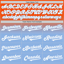 Загрузить изображение в средство просмотра галереи, Custom Orange White-Light Blue Authentic Fade Fashion Baseball Jersey