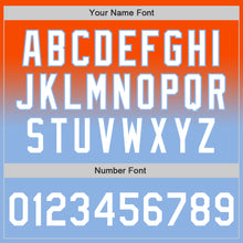 Загрузить изображение в средство просмотра галереи, Custom Orange White-Light Blue Authentic Fade Fashion Baseball Jersey