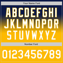 Загрузить изображение в средство просмотра галереи, Custom Navy White-Gold Authentic Fade Fashion Baseball Jersey