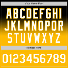 Laden Sie das Bild in den Galerie-Viewer, Custom Black White-Gold Authentic Fade Fashion Baseball Jersey