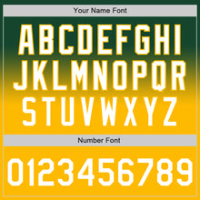 Laden Sie das Bild in den Galerie-Viewer, Custom Green White-Gold Authentic Fade Fashion Baseball Jersey