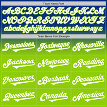 Laden Sie das Bild in den Galerie-Viewer, Custom Royal White-Neon Green Authentic Fade Fashion Baseball Jersey