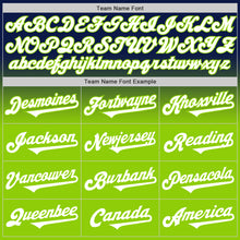 Laden Sie das Bild in den Galerie-Viewer, Custom Navy White-Neon Green Authentic Fade Fashion Baseball Jersey